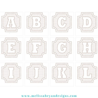 knockdown font for embroidery square